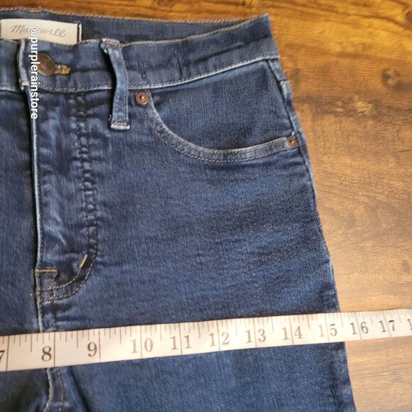 Madewell Jeans 28 Skinny 9" Mid Rise Woodland Wash MA938 Tummy Control Stretch - Picture 9 of 13